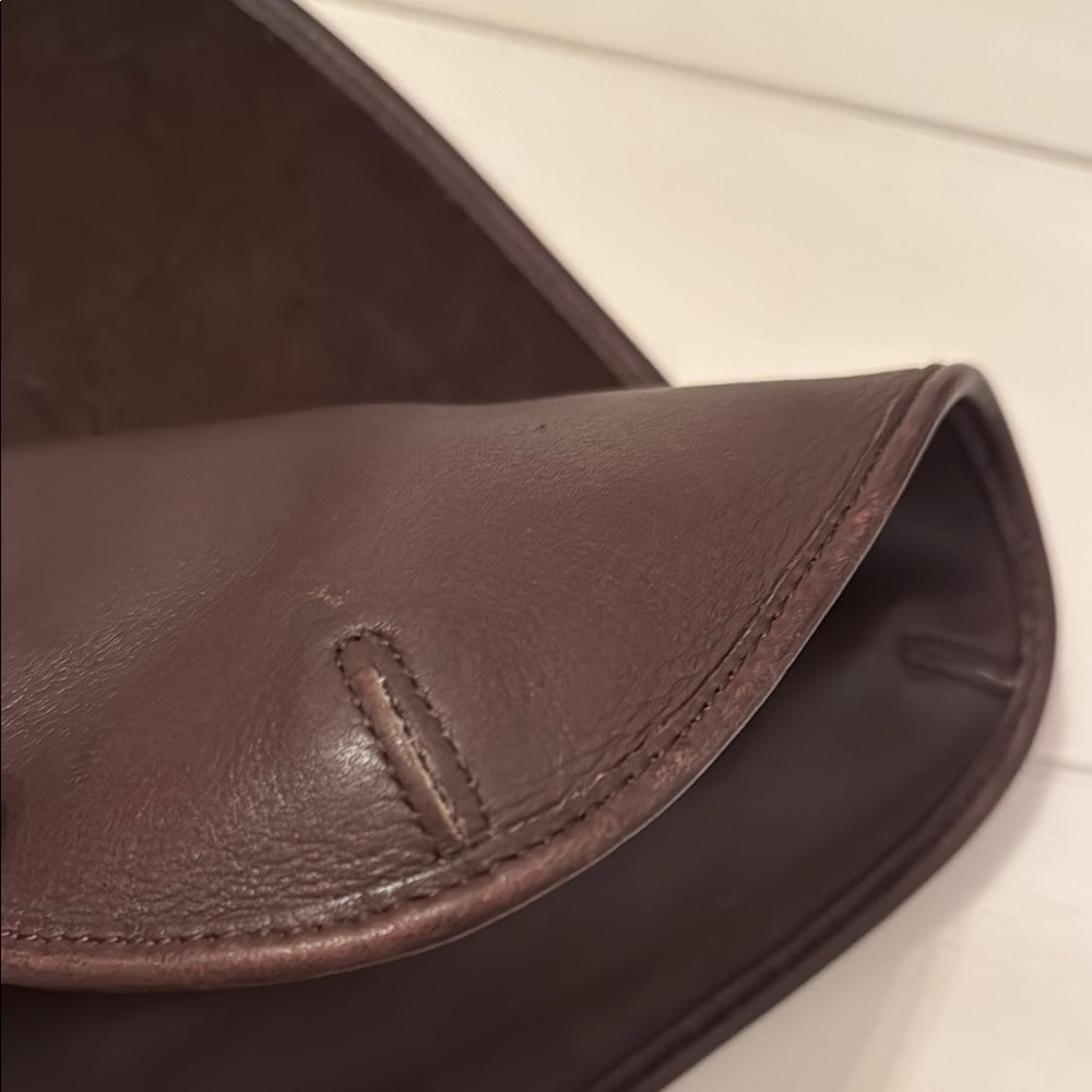 ⭐️SOLD⭐️Coach Hippie Flap Brown Leather Vintage Bag 9135 - Picture 9 of 13